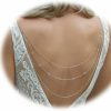 Body Chains | DarBudMay Wedding Multi-Layered Rhinestone Back Chain Necklace Layered Bridal Crystal Back Chain Jewelry Festival Rave Rhinestone Backdrop Jewelry Dress Shoulder Body Chain Jewelry For Women Girl