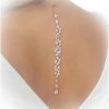 Body Chains | Rotaiboes Bride Backless Rhinestone Waterdrop Body Chain Belly Waist Necklace