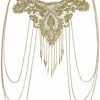 Body Chains | Aomcisi Gold Fine Chain Flower Lace Bikini Body Chain Necklace Jewelry For Women