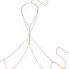 Body Chains | PLwelth Body Chain For Women Gold Sexy Shinning Crystal Body Chain Layered Body Necklace Party Body Accessories For Girls Chest Chain Fashion Body Jewelry