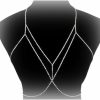 Body Chains | Courmoek Boho Bra Body Chain Necklace Sexy Crossover Harness Chest Chain Summer Layered Simple Body Chain Bikini Waist Chain Body Jewelry For Women (Gold)