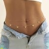 Body Chains | Missgrace Missgrace Boho Layered Sexy Waist Chain Minimalist Beach Bikini Butterfly Body Chain Gold Belly Chain Adjustable Tassel Charms Trendy Jewelry Accessories For Women