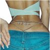 Body Chains | Eyraevor Eyraevor Women Sexy Crystal G-String Thong Rhinestone T Back Belly Waist Chain Underpants Mini Underwear Body Jewerly