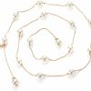 Body Chains | eartif Pearl Waist Chain Belly Chain Belt Body Chain Accessories For Women Fashion Colorfast Pearl Body Chain Jewelry Women'S Metal Chain Flower Pearl Belts Silver