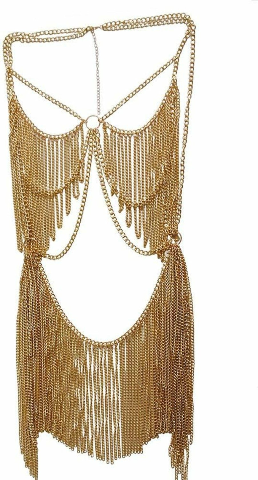 Body Chains | Sinkcangwu Sinkcangwu Women Body Chain Necklace Jewelry Boho Metal Body Chain Set For Bikini Halloween Costume Party