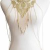 Body Chains | CanB Canb Body Chain Necklace Flower Lace Body Chain Layered Tassel Body Crossover Harness Sexy Body Accessories For Women And Girls