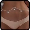 Body Chains | Asooll Asooll Silver Crystal Belly Button Ring With Chain Rhinestone Butterfly Waist Chain Bikini Belly Jewelry Fashion Beach Rave Party Body Accessories Jewelry For Women And Girls