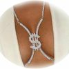 Body Chains | Riymusry Rhinestone Chest Bracket Chain Crystal Dollar Sign Chest Chain Summer Bra Body Chain Sexy Bikini Waist Body Jewelry For Women