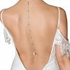 Body Chains | Leivkatuy Luxury Wedding Rhinestone Back Necklace Layered Bridal Rhinestone Back Chain Rhinestone Backdrop Necklace Body Chain Crystal Waist Chain Jewelry For Women (Gold)