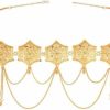 Body Chains | Efulgenz Efulgenz Indian Bollywood Vintage Waist Belt Belly Chain Kamarbandh Bridal Dangle Tassel Body Jewelry