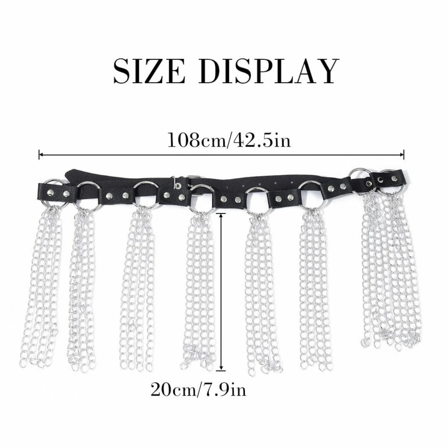 Body Chains | BODIY Bodiy Waist Chain Belt For Women Fringe Tassel Layered Belly Body Chains Jewelry Rave Accessory Halloween Cosplay