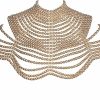 Body Chains | CCbodily Ccbodily Pearl Body Chain Bra - Fashion Shoulder Necklaces Bra Chain Body Jewelry (B-Gold)