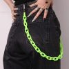 Body Chains | Bounzhi Bounzhi Hip Hop Jeans Pants Chain Punk Goth For Men Acrylic Link Wallet Chain For Women Hipster Chunky Thick Wallet Pocket Keychains Belt Waist Chains Body Accessory For Girls(Green)