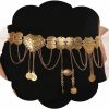 Body Chains | Wiwpar Wiwpar Women Gold Waist Chain Belt Coin Pendent Tassel Long Belt Body Belly Jewelry For Dresses Jeans Summer Beach Body Waist Chain Jewelry For Ladies Girls (Gold)