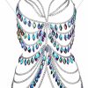 Body Chains | CCbodily Ccbodily Body Chains Jewelry Accessories - Boho Crystal Tassel Bikini Set Beach Cosplay Bra Chain Body Jewelry For Women And Girls