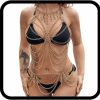 Body Chains | BODIY Bodiy Boho Body Chain Set Gold Chest Body Chains Bra Waist Belly Chain Layered Body Accessory Beach Bikini Chain For Women And Girls