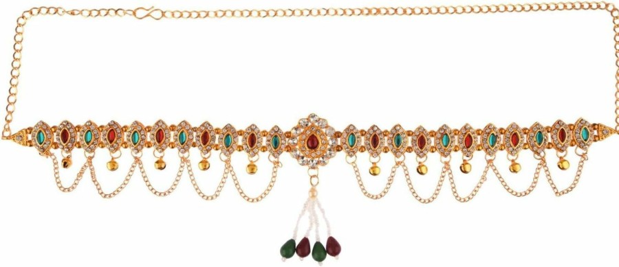 Body Chains | Efulgenz Efulgenz Indian Bollywood Vintage Waist Belt Belly Chain Kamarbandh Bridal Dangle Tassel Body Jewelry