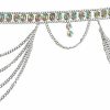 Body Chains | patpaw Women'S Body Chain Colorful Rhinestone Layered Waist Chain Adjustable Belt Bikini Body Chain