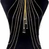 Body Chains | Yomiie Yomiie Body Chain Layered Gold Tassels Necklace Fashion Jewelry Belly Waist Bra Hot Bikini Beach Harness Anniversary Festival Gift For Women Lady Girls