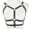 Body Chains | Jerany Jerany Goth Leather Body Chain Black Waist Chain Belts Sexy Adjustable Body Accessories Party Rave Bra Harness For Women