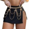 Body Chains | Asooll Asooll Gold Waist Chain Belt Pearl Butterfly Layered Belly Body Chains Bikini Belly Jewelry Fashion Beach Rave Party Club Waist Accessories Jewelry For Women And Girls