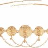 Body Chains | Efulgenz Efulgenz Indian Bollywood Vintage Waist Belt Belly Chain Kamarbandh Bridal Dangle Tassel Body Jewelry, Adjustable, Metal