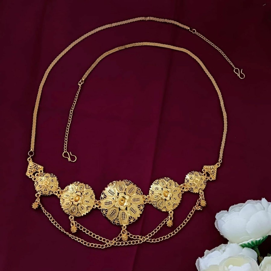 Body Chains | Efulgenz Efulgenz Indian Bollywood Vintage Waist Belt Belly Chain Kamarbandh Bridal Dangle Tassel Body Jewelry, Adjustable, Metal