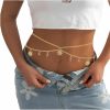 Body Chains | Generic Metal Moon Star Waist Chain Gold Tassel Layered Belly Chain Sun Pendant Body Jewelry Nightclub Party For Women And Girls