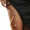 Body Chains | Ralcosuss Women Sparkly Rhinestone Leg Chain Thigh Chain Belt Crystal Multilayer Body Jewelries Accessories For Rave Party Club Beach