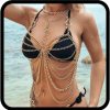 Body Chains | BODIY Bodiy Boho Body Chain Bra With Choker Gold Layered Chest Body Chain Bikini Circle Sexy Body Accessory For Women And Girls