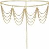 Body Chains | Urieo Urieo Boho Chain Belt Adjustable Gold Belly Chains Metal Bikini Party Dress Waist Chain Body Jewelry Accessories For Women