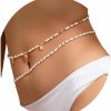 Body Chains | Generic Beads Waist Bikini Chain Gold Boho Butterfly Belly Chains Layered Body Chain Beach Tassel Stretchy Stomach Jewelry For Women