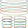 Body Chains | Otuuz 18 Pcs Beads For Waist Beads Chains For Women African Waist Ankle Bracelets Body Chains, Stretchy Waist Beads Chain