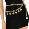 Body Chains | Octwine Octwin Coin Body Chain Layered Chains Charm Belly Chain For Women For Girls(Gold)