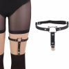 Body Chains | TUTOUD Leather Leg Chain Punk Leg Garter Belt Thigh Chains Black Body Chain Festival Rave Body Accessory For Women And Girls