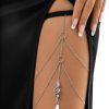 Body Chains | Zeshimb Zeshimb Boho Snake Leg Chain Gold Snake Thigh Chain Stretch Serpent Thigh Garter Beach Bikini Body Chain Jewelry For Women