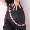 Body Chains | Bomine Bomine Hip Hop Jeans Pants Chain Punk Goth For Men Acrylic Link Wallet Chain For Women Hipster Chunky Thick Wallet Pocket Keychains Belt Waist Chains Body Accessory For Girls (Pink)…