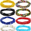 Body Chains | Taouzi Taouzi 8-24Pcs Waist Beads For Women Weight Loss Colorful Beaded Body Chain Handmade Boho Waist Chains Belly Bead Body Chain Jewelry For Women