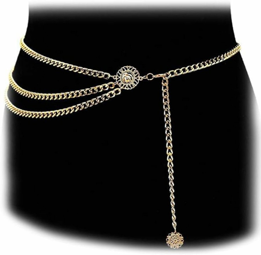 Body Chains | Yomiie Yomiie Waist Chain Gold Coin Belly Body Chains Layered Sexy Geometry Coin Luxury Fashion Jewelry Boho Hot Bikini Beach Anniversary Festival Gift For Women Lady Girls