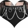 Body Chains | MJartoria Mjartoria Punk Waist Chain Belt Faux Leather Body Chains Body Jewelry Accessories Gothic Waist Jewelry For Women And Girls (Black)