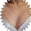 Body Chains | Blindery Blindery Rhinestone Chain Bra Sexy Gold Body Chain Bikini Body Jewelry Bra Jewelry Party Rave For Women