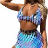 Body Chains | Fstrend Fstrend Boho Sequins Tassels Body Chain Bra Skirts Set Sexy Bikini Outfits Rave Festival Party Beach Clubwear Jewelry For Women And Girls