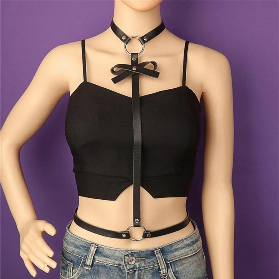 Body Chains | HeiBai Xiong Goth Harness Fashion Leather Body Chain Harness For Women And Girls