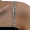 Body Chains | Riymusry 2Pcs Rhinestone Shoulder Straps Chain Bikini Crystal Bra Shoulder Body Chain Summer Lingerie Straps Chain Bridal Wedding Shoulder Chain Jewelry For Women(Crystal Jewelry-Silver)