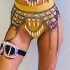 Body Chains | CanB Canb Rhinestone Body Chains Sexy Body Belly Waist Skirt Chain Festival Body Jewelry For Women And Girls ( )