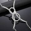 Body Chains | Blindery Blindery Sexy Body Chain Bracket Rhinestone Chain Bra Silver Bkini Body Jewelry Rave Party For Women And Girls (Circle)