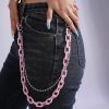 Body Chains | YERTTER Yertter Cute Color Acrylic Layered Jeans Pants Chains Hip Hop Trousers Chain Colorful Acrylic Gothic Rock Jean Pant Chain Waist Link Chain For Women Men Egirls