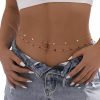 Body Chains | Riymusry Sexy Multi-Layered Waist Chain Simple Bikini Beaded Belly Chains Summer Body Chain Sequin Waist Chain Beach Crystal Waist Body Chain For Women Girls