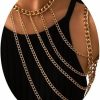 Body Chains | Zangoiry Sexy Punk Body Chain Multilayered Tassel Shoulder Chain Harness Statement Hiphop Shoulder Body Chain Necklace Jewelry For Women