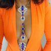 Body Chains | Zoestar Zoestar Gorgeous Crystal Body Chains Sexy Bikini Necklace Waist Chain Jewelry For Women